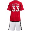 Officiële Voetbalshirt + Korte Broek Manchester United Williams 33 Thuis 2023-24 - Kids